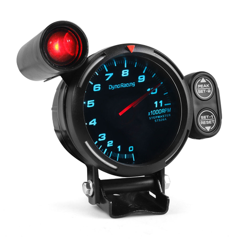 80MM Tachometer RPM Gauge High Speed stepper motor 7 Colors 0-11000 RPM Meter With Shift Light and Peak warning 