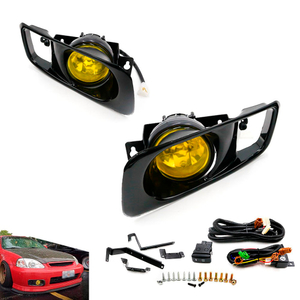 Yellow Len Front Driving Fog Lamp Fog Lights For Honda Civic 99-00 
